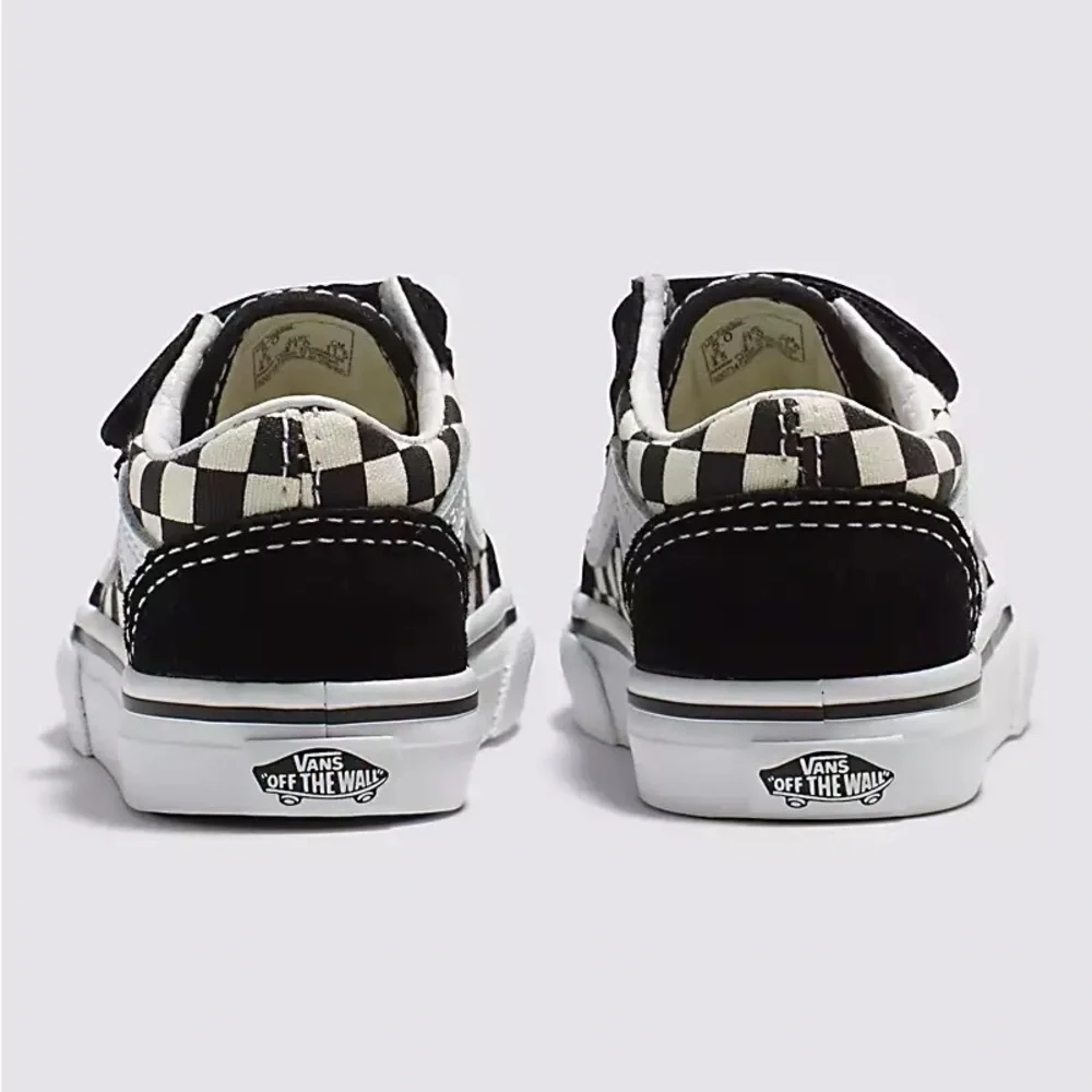 New Vans Toddler Old Skool V Primary Check Sneakers Unisex Size 4T
